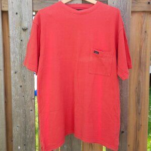 CACHAREL Men's T-Shirt Men's Size Medium Coral Front Pocket